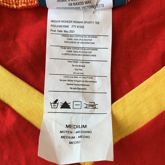 🎉HP🎉 Girl’s Wonder Woman Top w/CAPE! Sz M - Picture 8 of 12